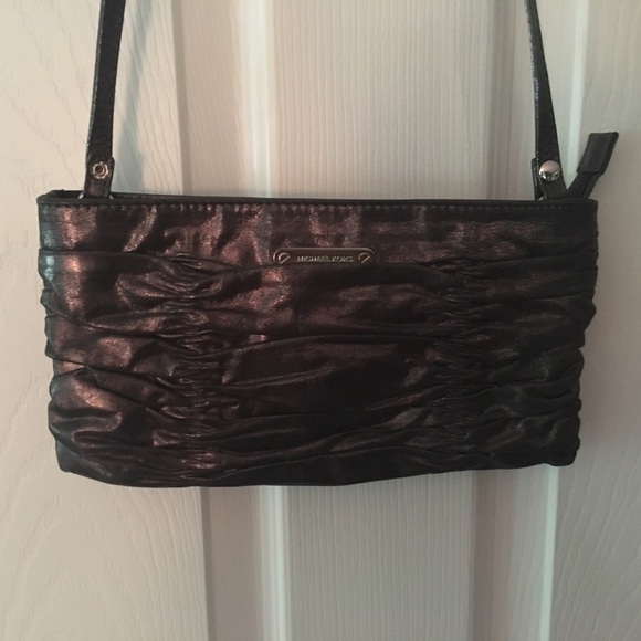 Michael Kors Gunmetal Wallet Clutch Shoulder Bag - Picture 3 of 4