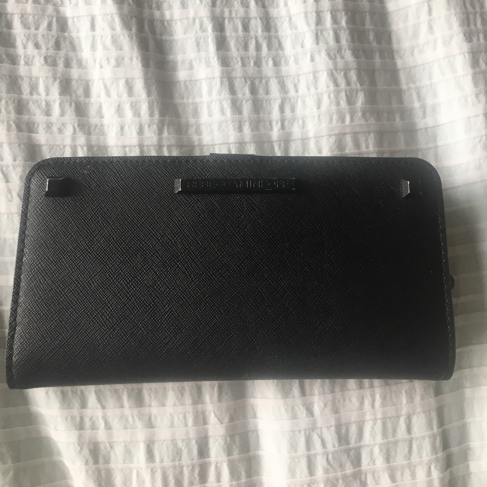 Rebecca Minkoff black saffino leather wallet