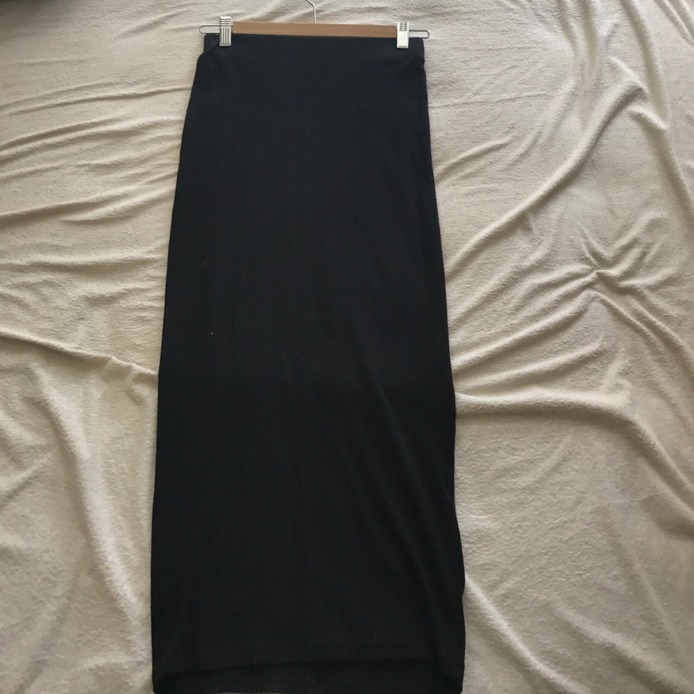 Ribbed Zara TRF midi skirt