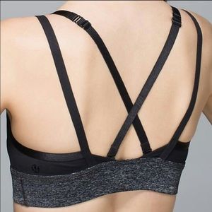 Lululemon Black If You're Lucky sports bra