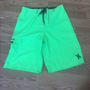 Hurley board shorts- neon green