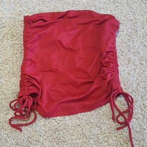 Taunt deep red tube top