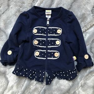 harajuku Mimi Jacket, polkadot ruffle zip buttons
