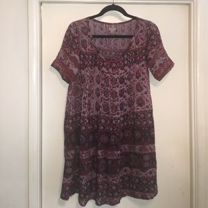 Urban Outfitters bohemian printed shift dress