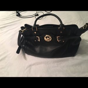Michael Kors Large Hudson Black Leather Tote