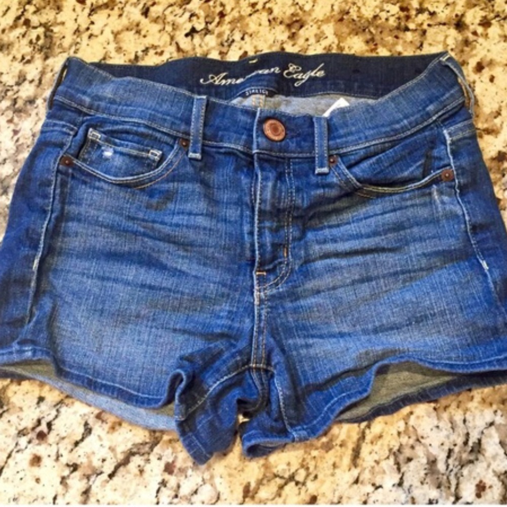 American eagle high rise denim shorts