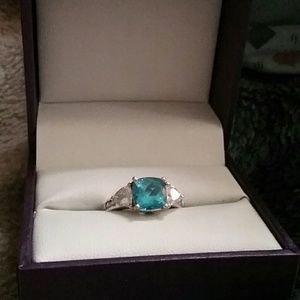 Beautiful aqua blue promise ring