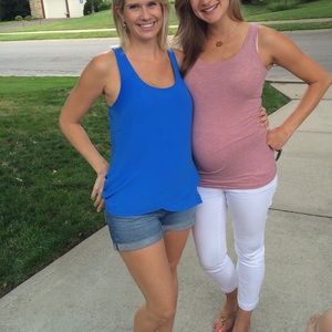 Maternity denim shorts
