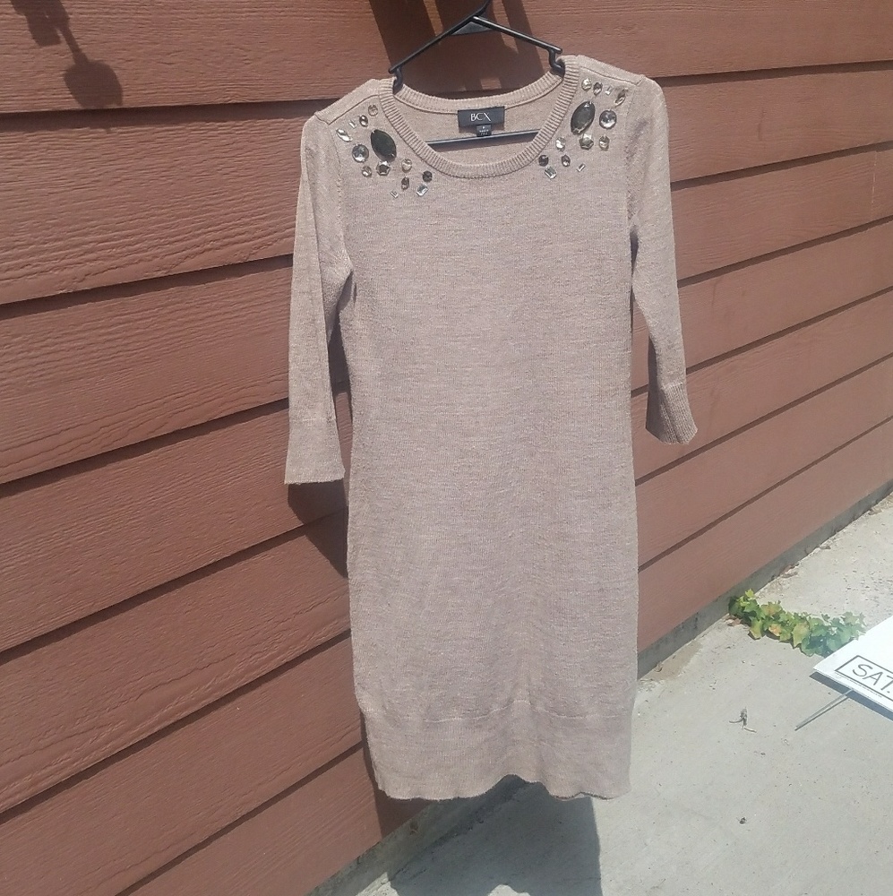Tan Sweater Dress