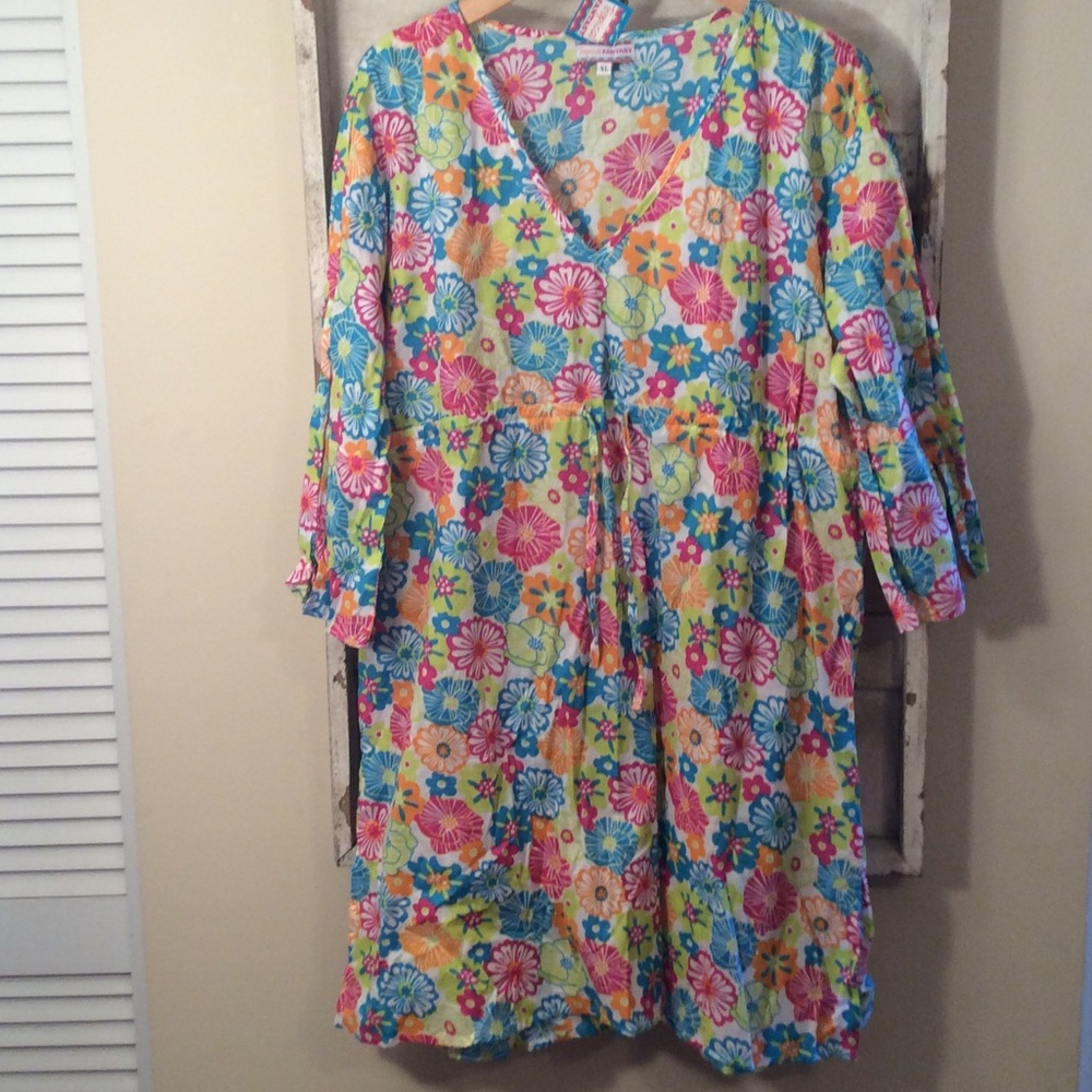 Tropical Fantasy beach cover up