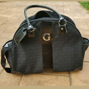 Guess diaper bag tote black should bag