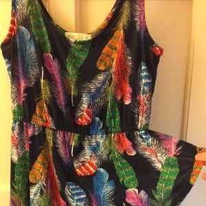 Macy's High-Low Feather Print Dress