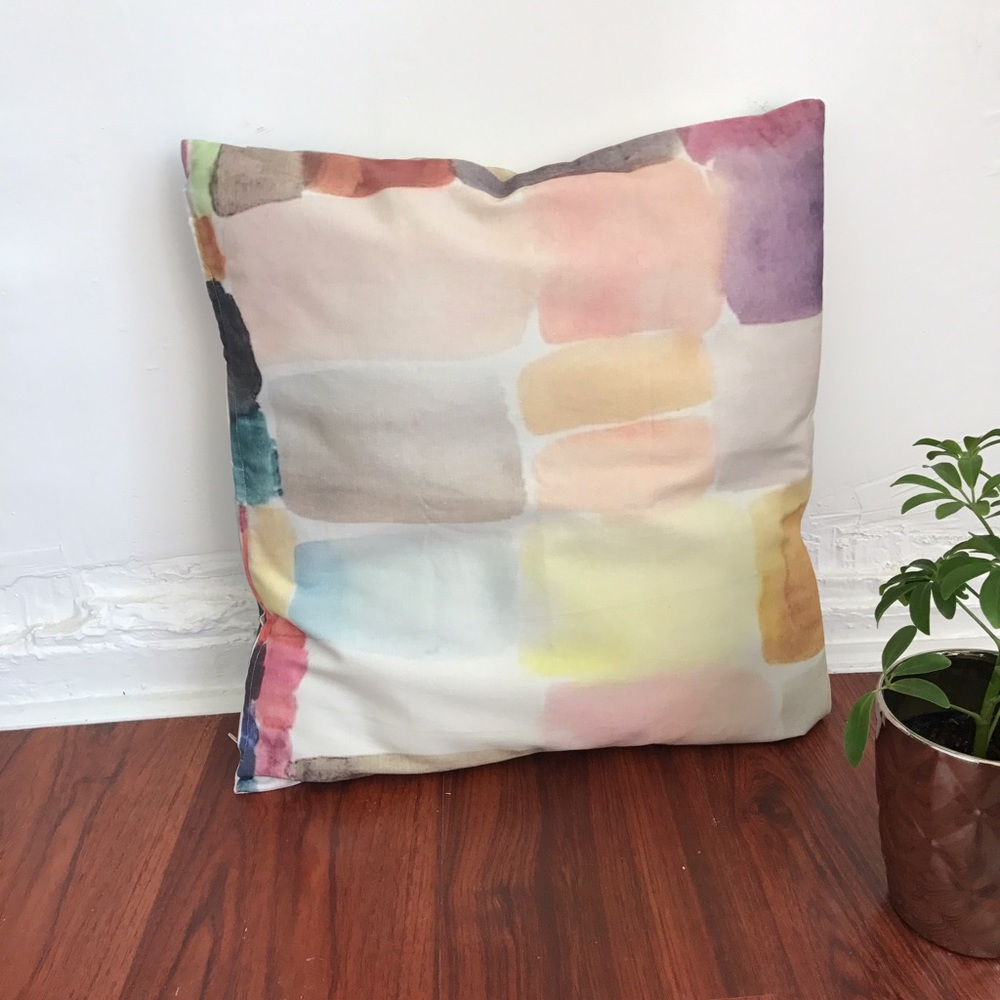 Watercolor Print Accent Pillow Cover & Pillow