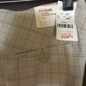 NWT plaid slacks, publicist cut, sz 2 EXPRESS