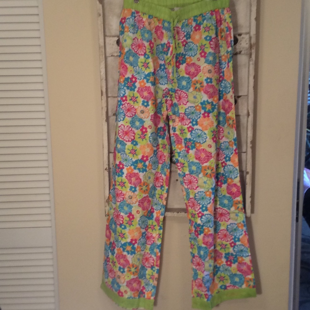 Tropical Fantasy beach cover up pants NWT