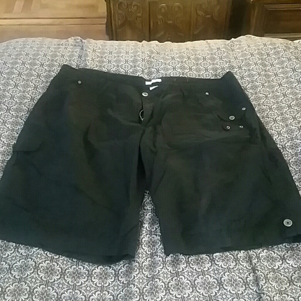 Women's black knee length shorts