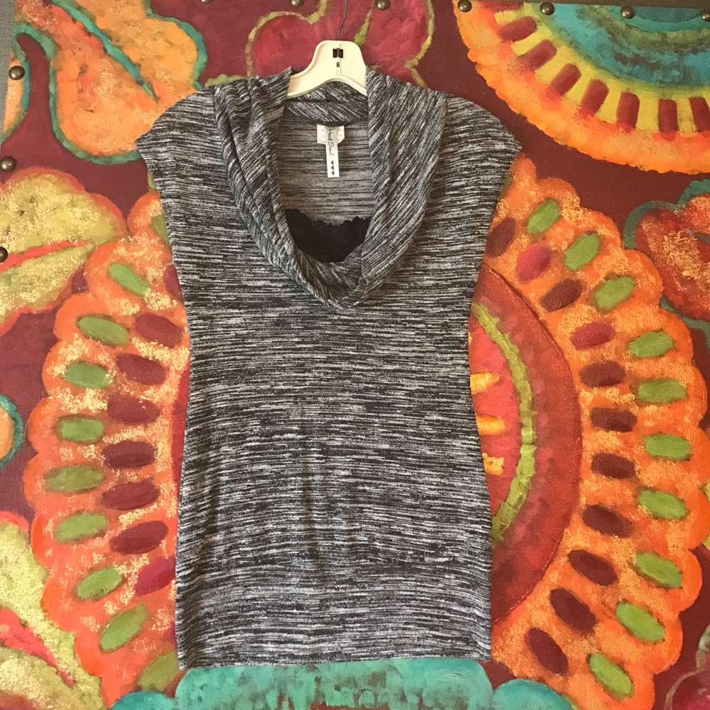 Top with black lace
