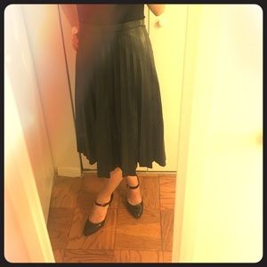J. Crew Faux Leather Midi Skirt