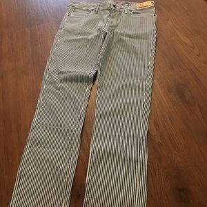 Jack Wills NWT Navy and White Striped Skinny Pants