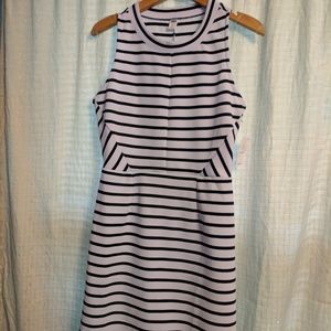 Old Navy NWT sleeveless White & blue stripe dress