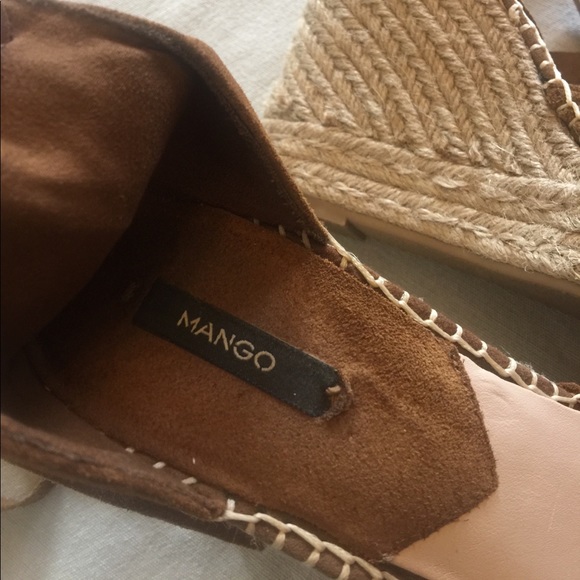 Mango Suede Wrap Espadrille Wedges - Picture 3 of 4