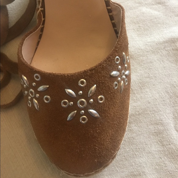 Mango Suede Wrap Espadrille Wedges - Picture 4 of 4