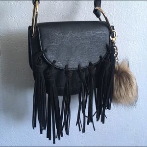 Black Cute Purse ♣️ with Fur ball