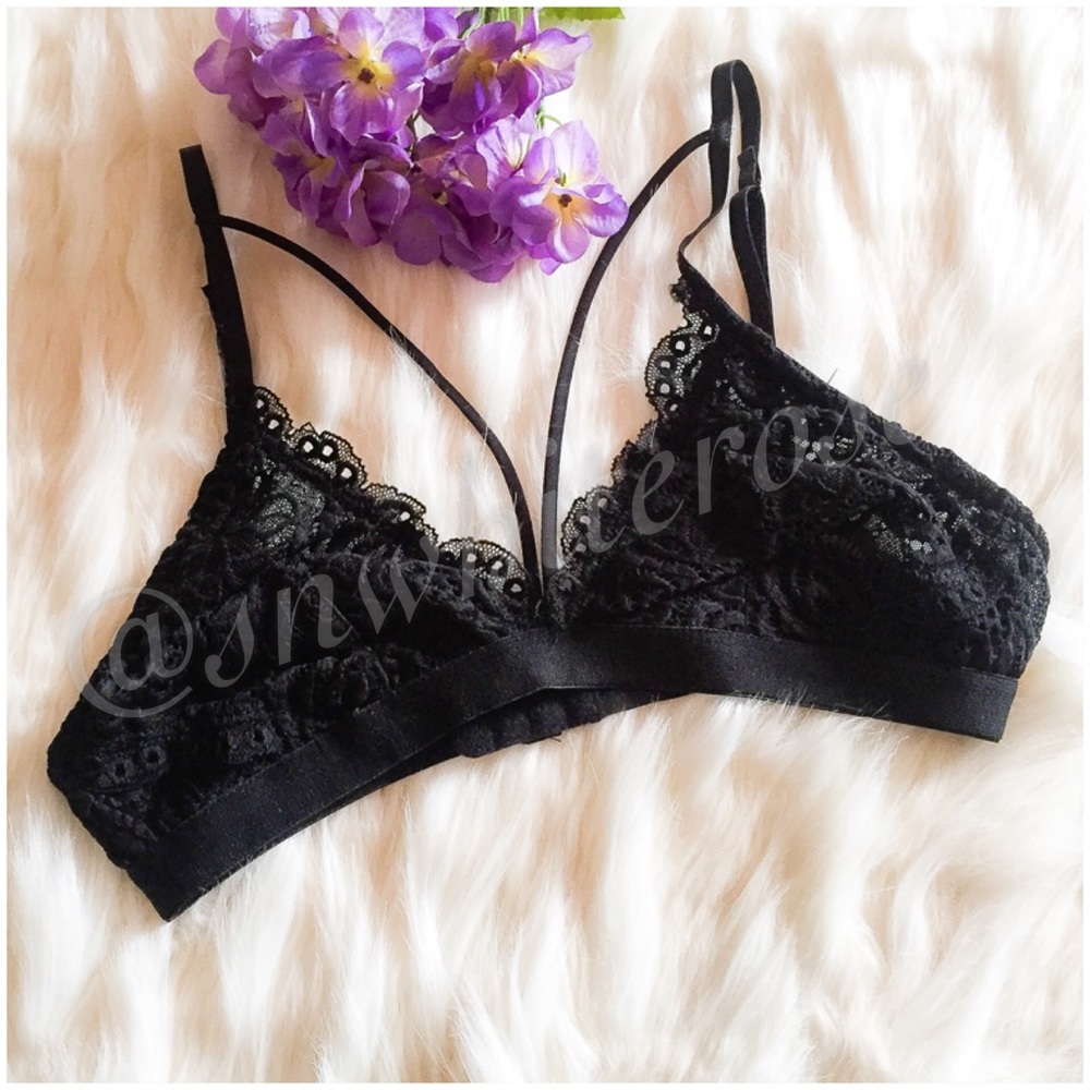 Black Lace Caged Bralette