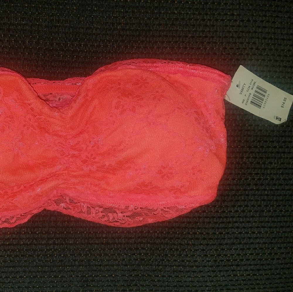 Neon Peach Bandeau with tags