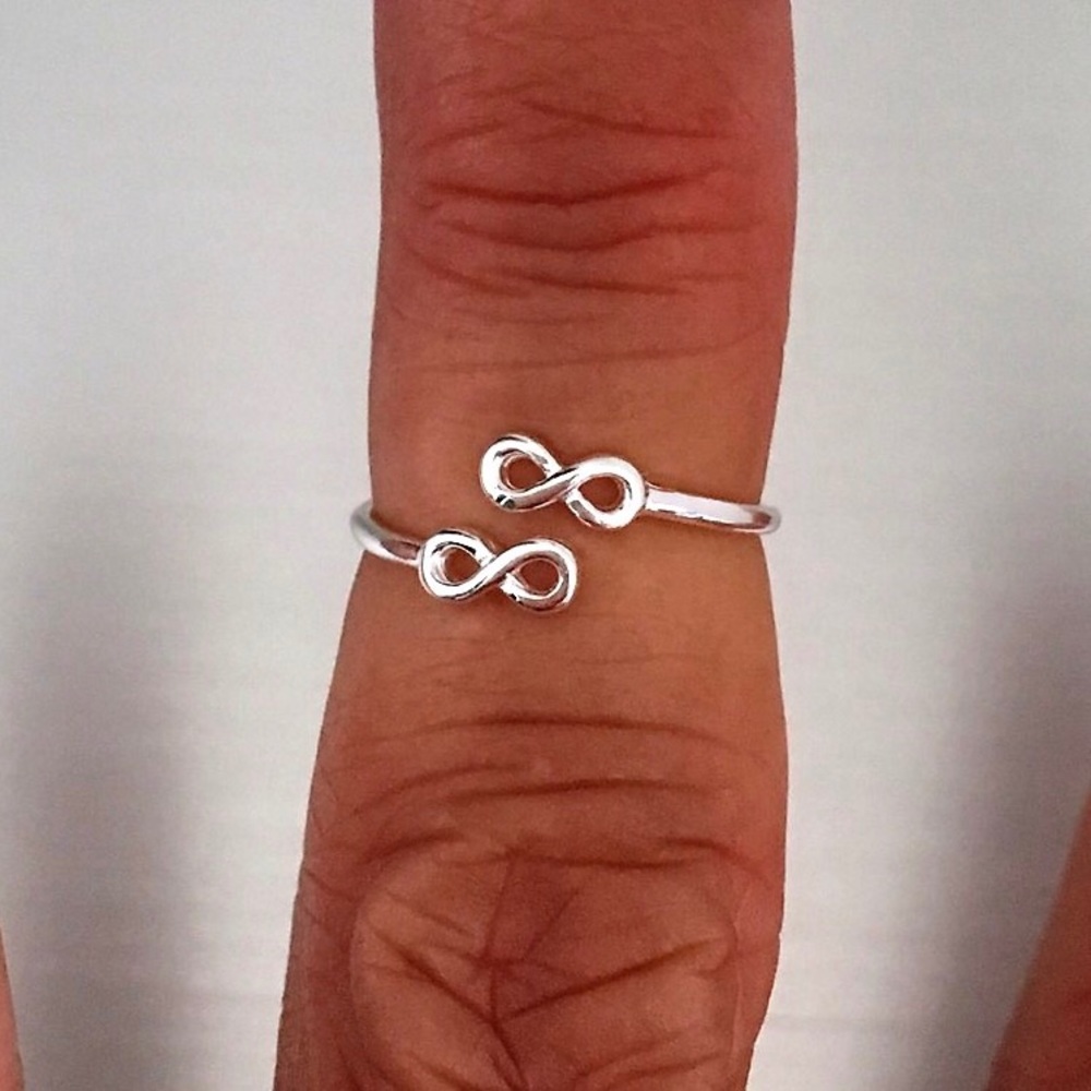 Sterling Silver Tiny Double Wraparound Infinity T… - image 7