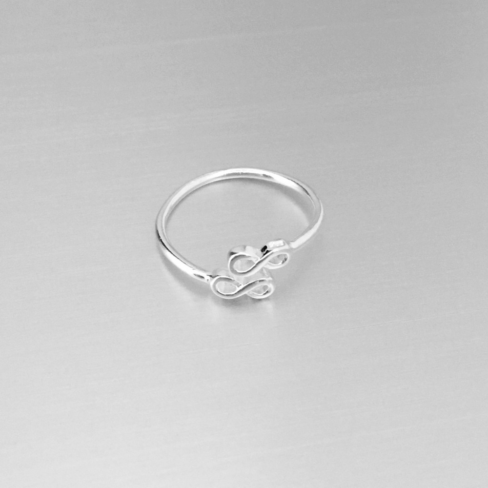 Sterling Silver Tiny Double Wraparound Infinity T… - image 4