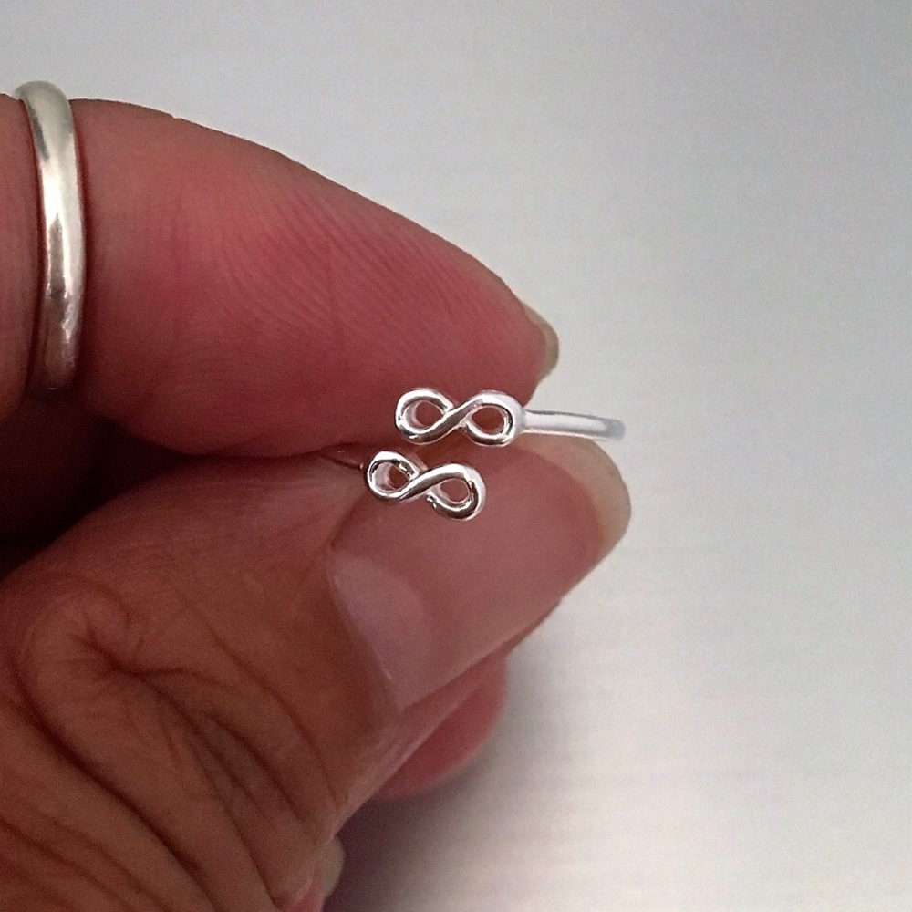 Sterling Silver Tiny Double Wraparound Infinity T… - image 5