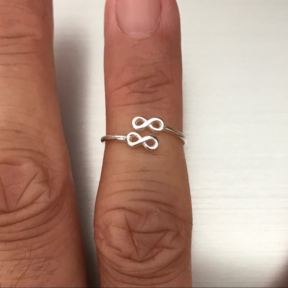 Sterling Silver Tiny Double Wraparound Infinity T… - image 3