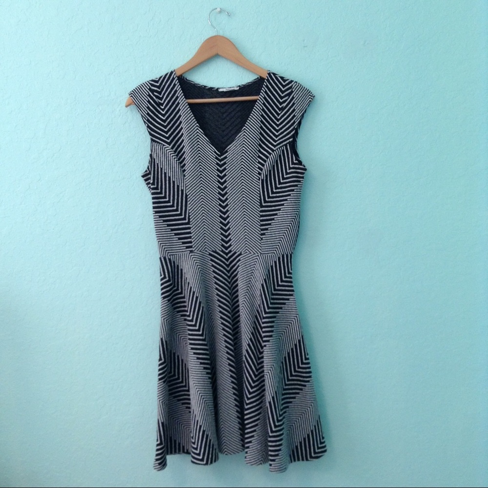 Bar III black and white dress