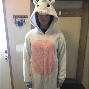Unicorn Onsie- White/Blue/Pink
