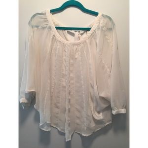 Medium Lauren Conrad sheer white blouse