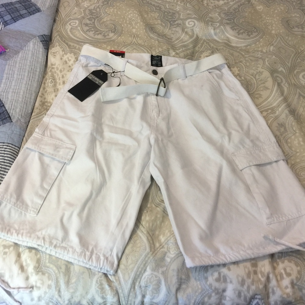 Men's White Cargo Shorts NWT