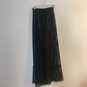 Floor length see through skirt!