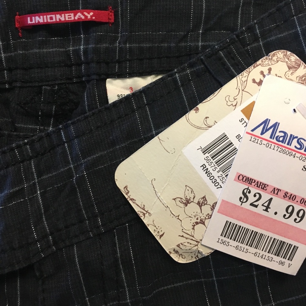 NWT sz 3 union bay grey-blue / silver plaid