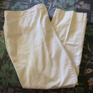 White cotton pants