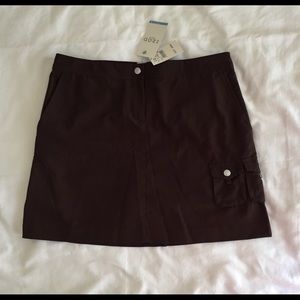 IZOD Cool FX Women's Brown Chocolate Skort NWT