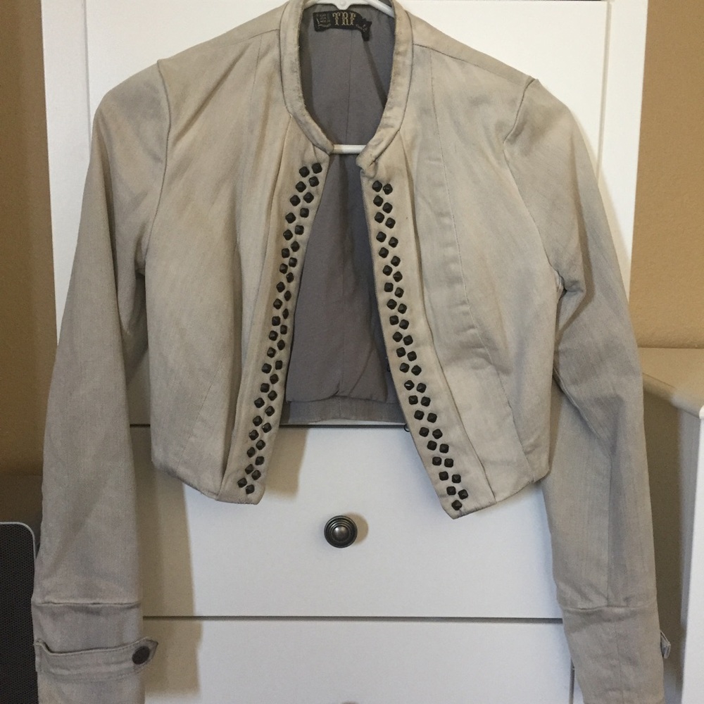 Zara Studded Cropped Jacket