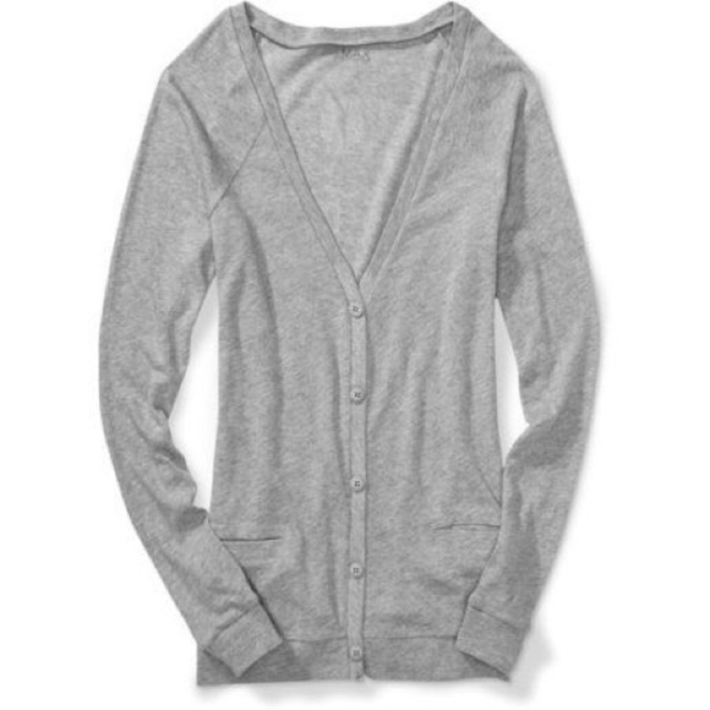 gray lightweight cardigan