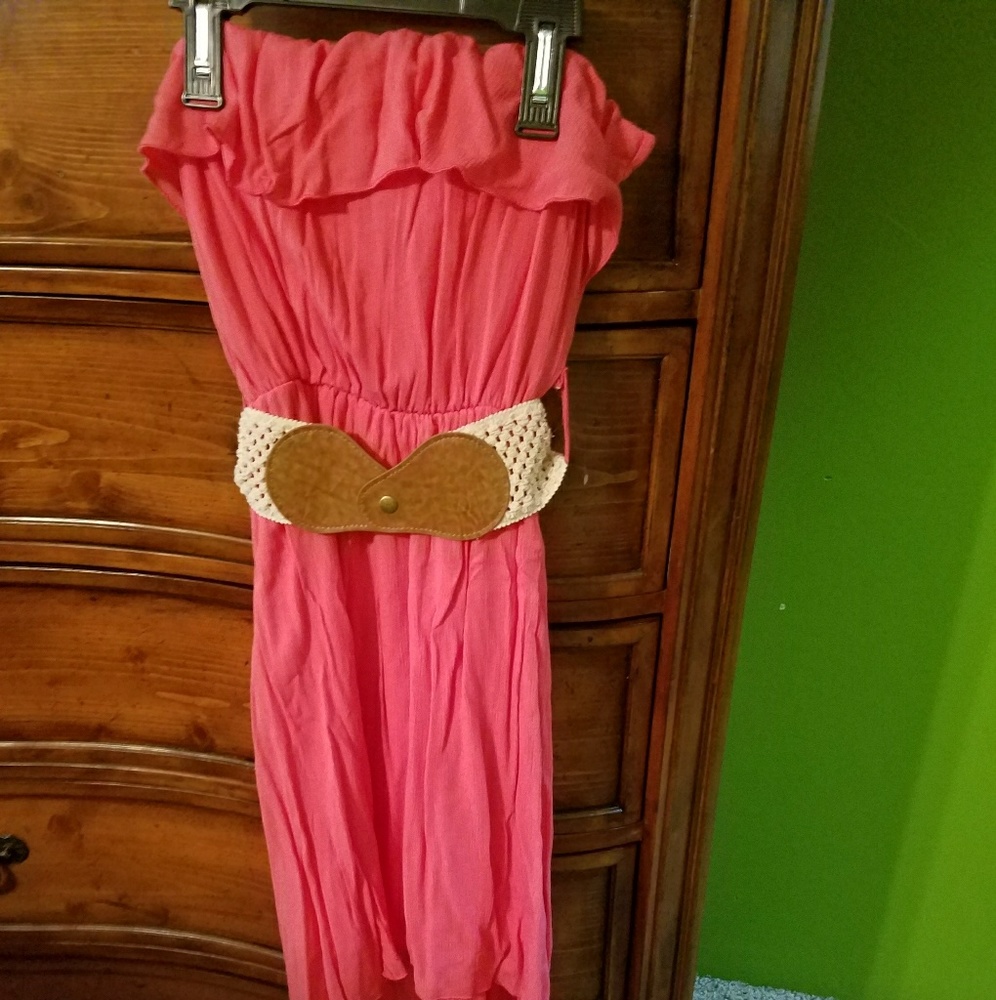 Urban Rose....Lace strapless.....high low dress