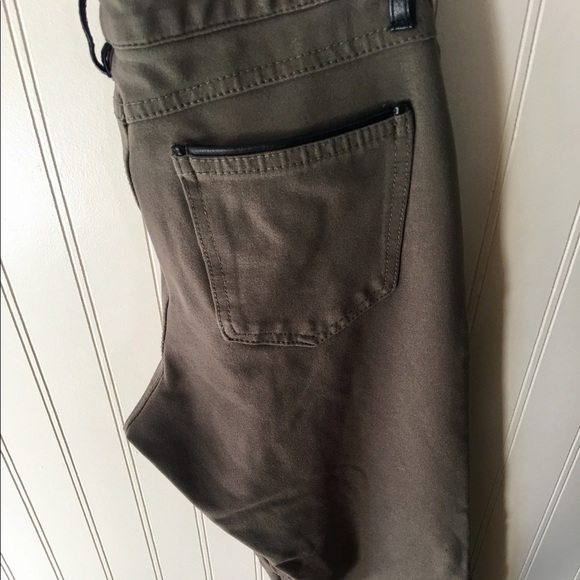 Leather trim skinny pants - Picture 2 of 4