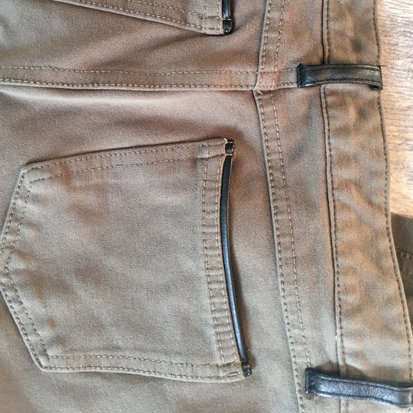 Leather trim skinny pants - Picture 4 of 4