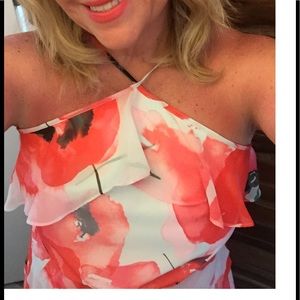 Gorgeous poppy halter dress- worn once! 🌺