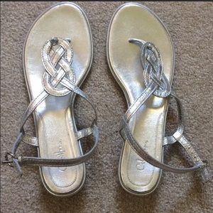 Cole Haan Silver Sandals