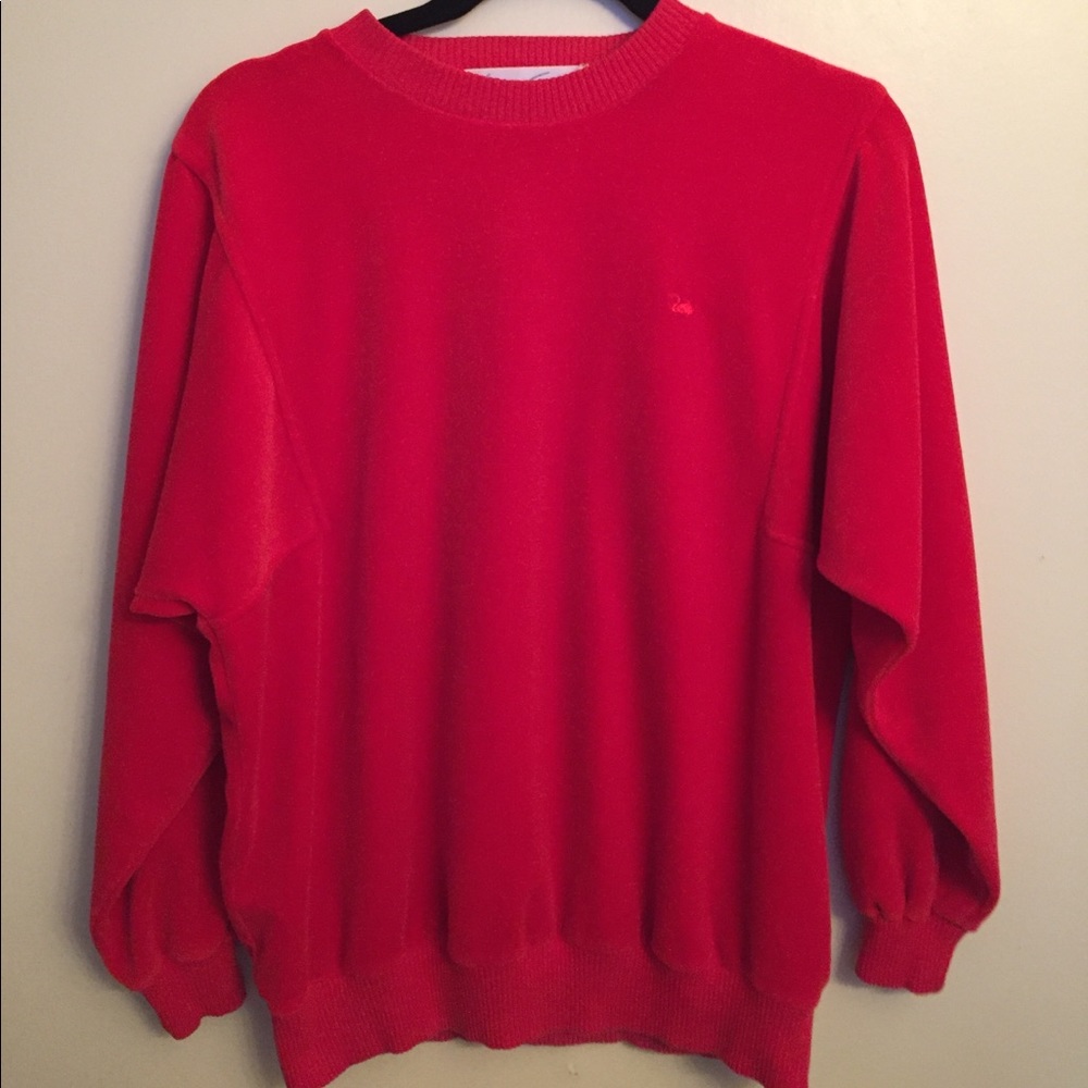 Vintage Gloria Vanderbilt red velour top