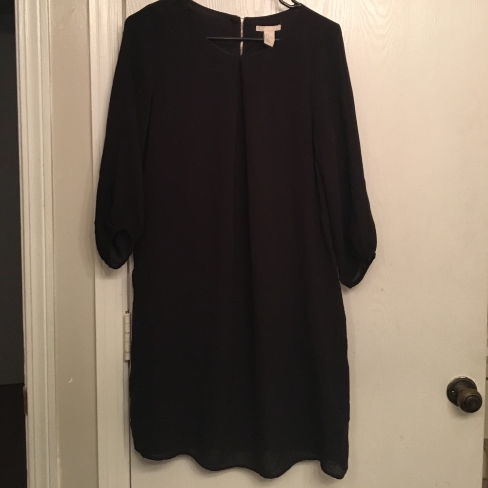 H&M black shift dress